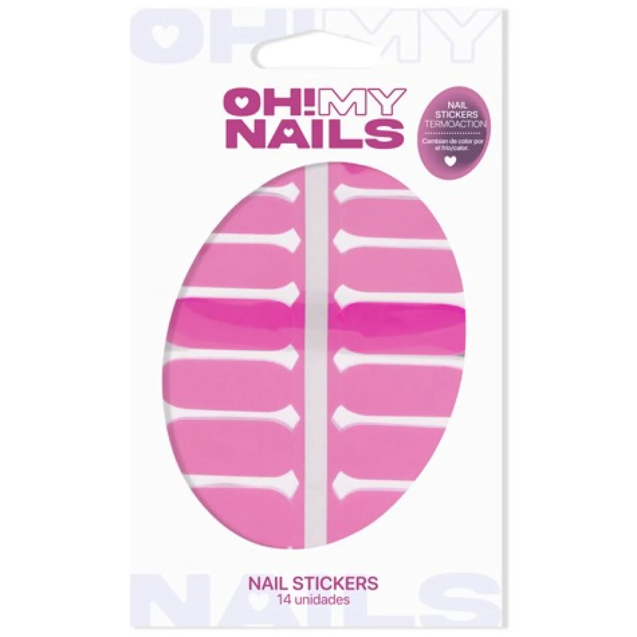 Oh My Nails Stickers Termoaction de Rosa a Morado