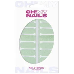 Oh My Nail Stickers Green Glitter