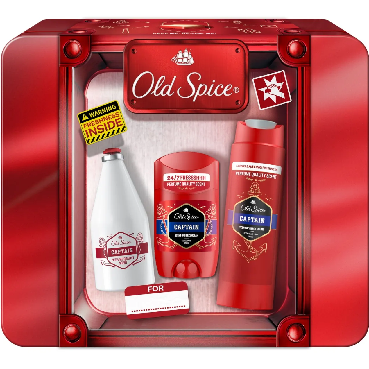 Old Spice Captain Caja de Metal Set de Regalo