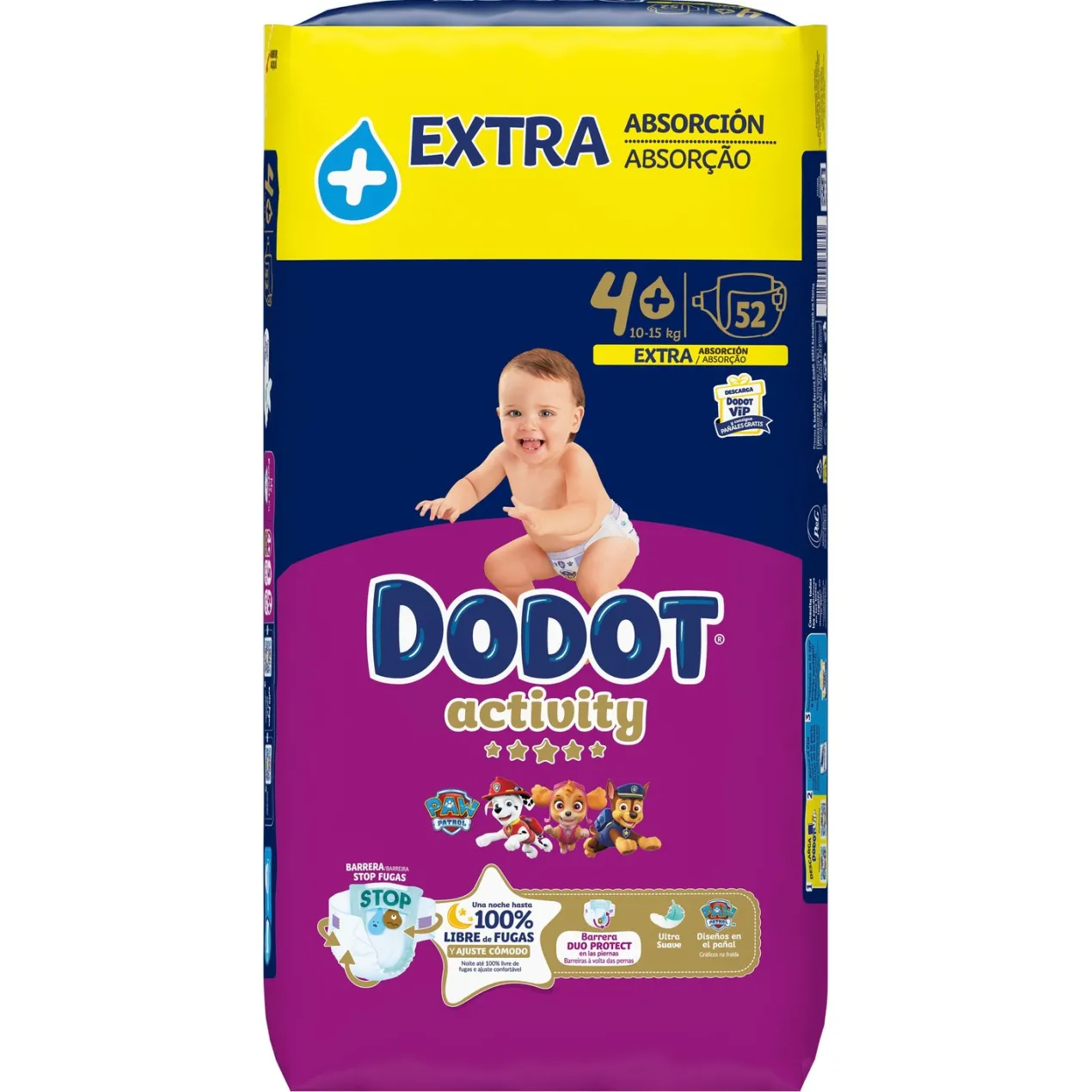 Pañales Activity Extra Absorción Talla 4+