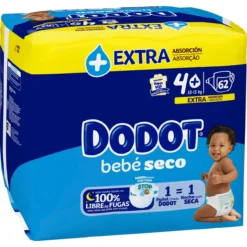 Pañales Bebé Seco Talla 4+ de 10 a 15Kg