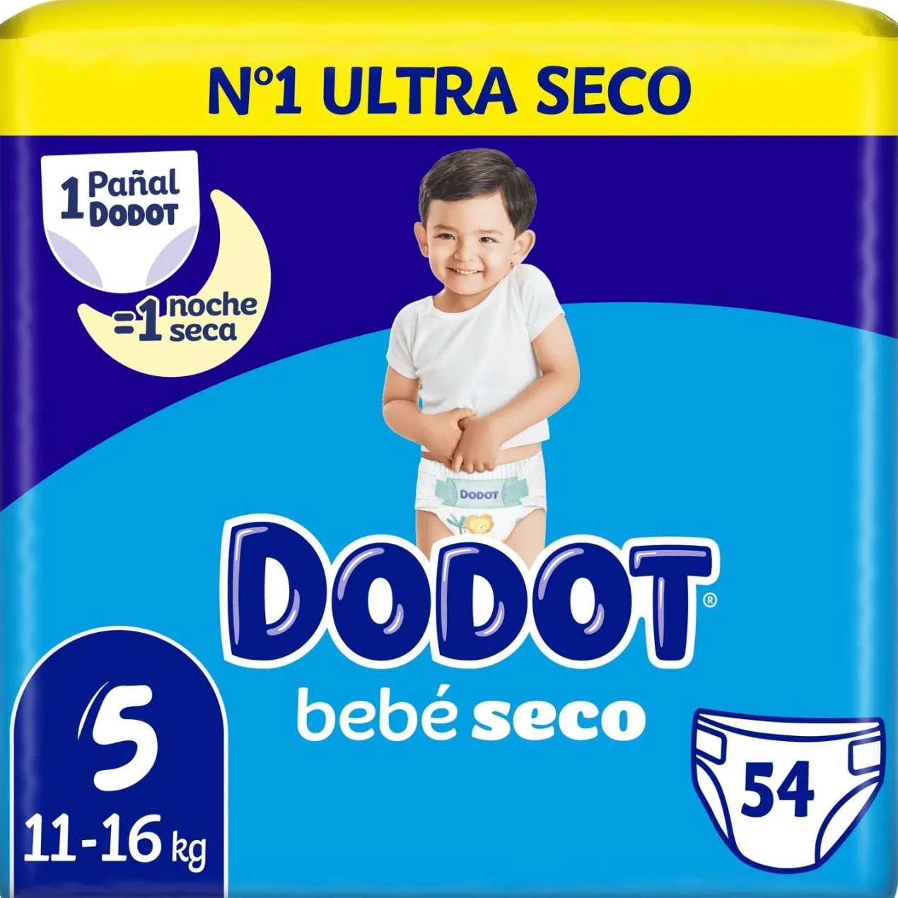 Pañales Bebé Seco Talla 5 de 11 a 16 kg