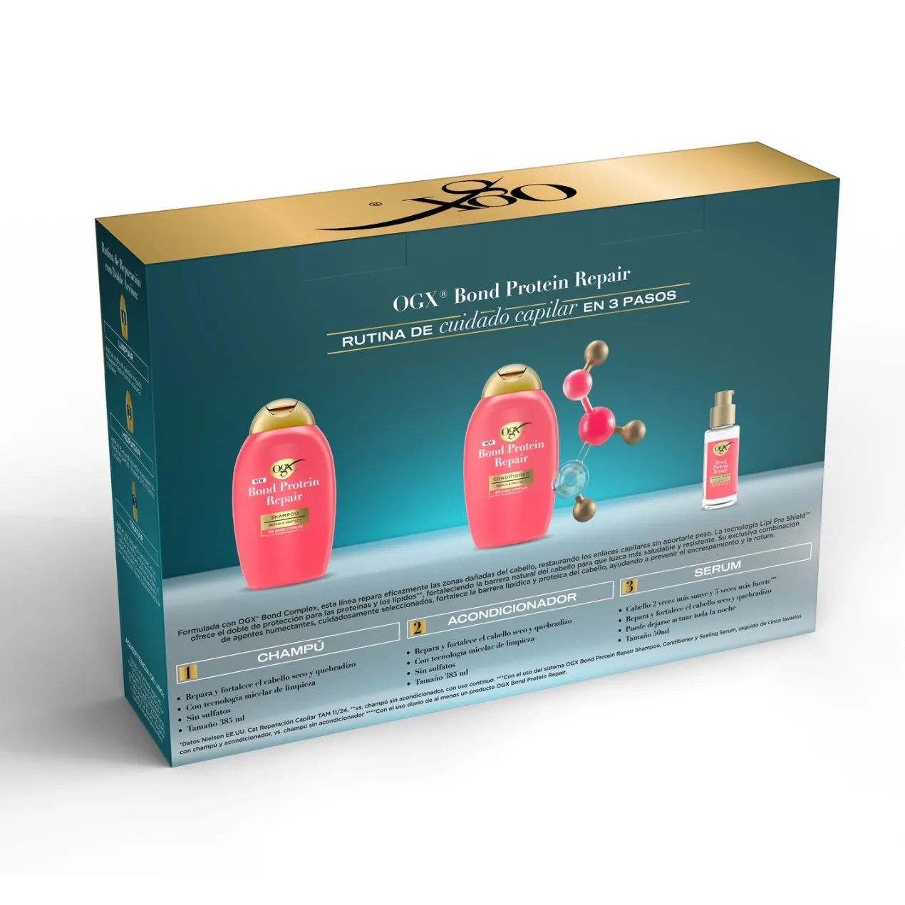 Pack OGX Bond Protein Repair Rutina Cabello Seco y Dañado