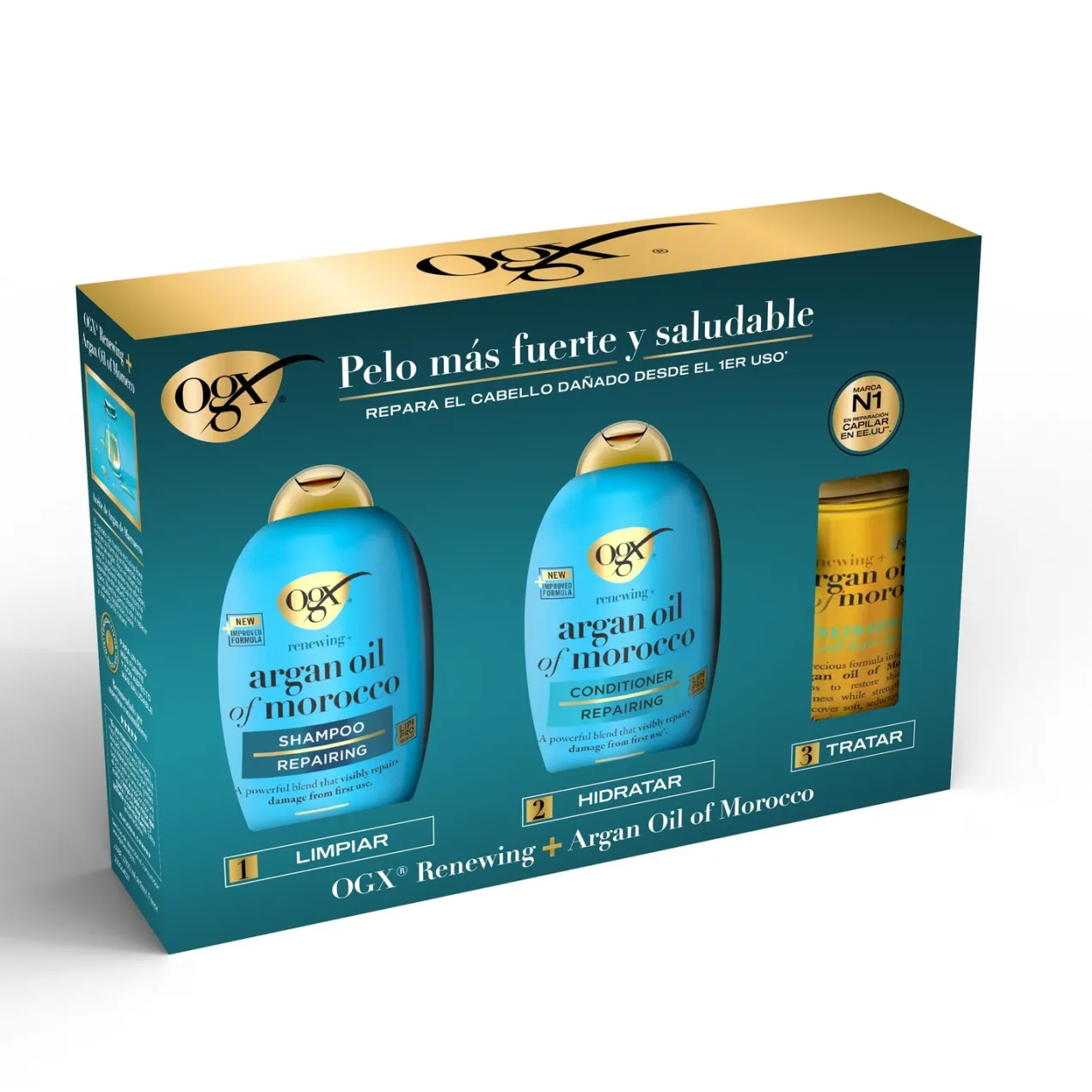 Pack OGX Renewing Argan Oil Of Morocco Cabello Seco y Dañado