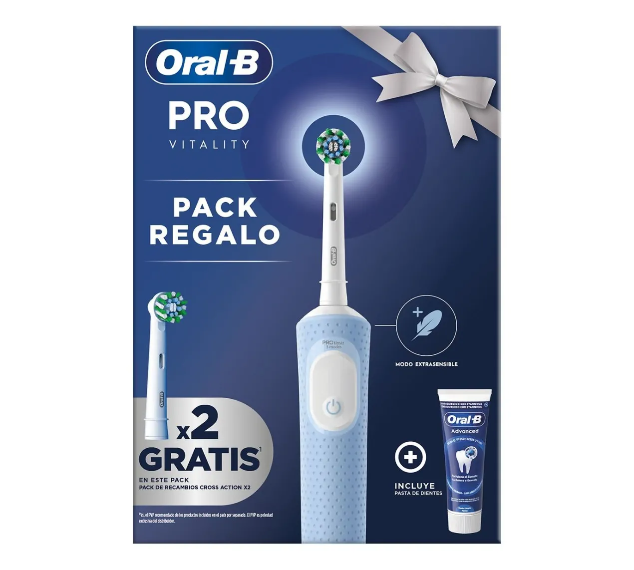 Pack Pro Vitality Cepillo de Dientes Eléctrico + Pasta Dentífrica Advanced + Recambios