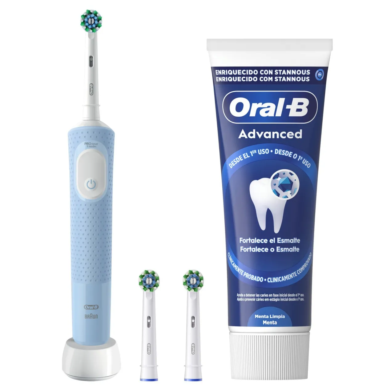 Pack Pro Vitality Cepillo de Dientes Eléctrico + Pasta Dentífrica Advanced + Recambios