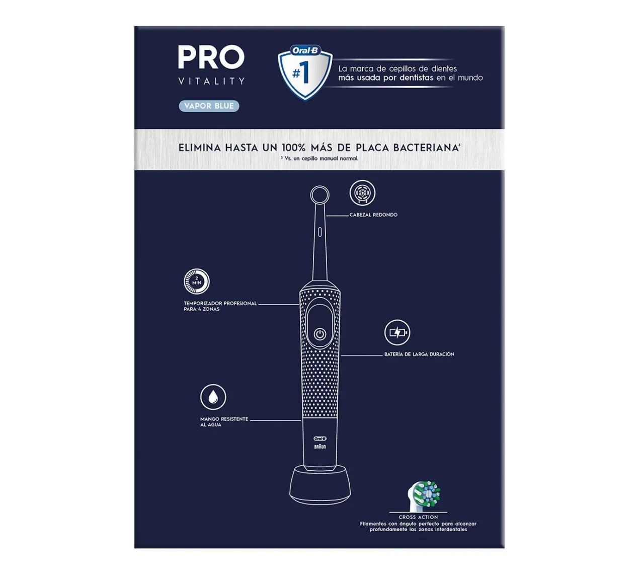 Pack Pro Vitality Cepillo de Dientes Eléctrico + Pasta Dentífrica Advanced + Recambios