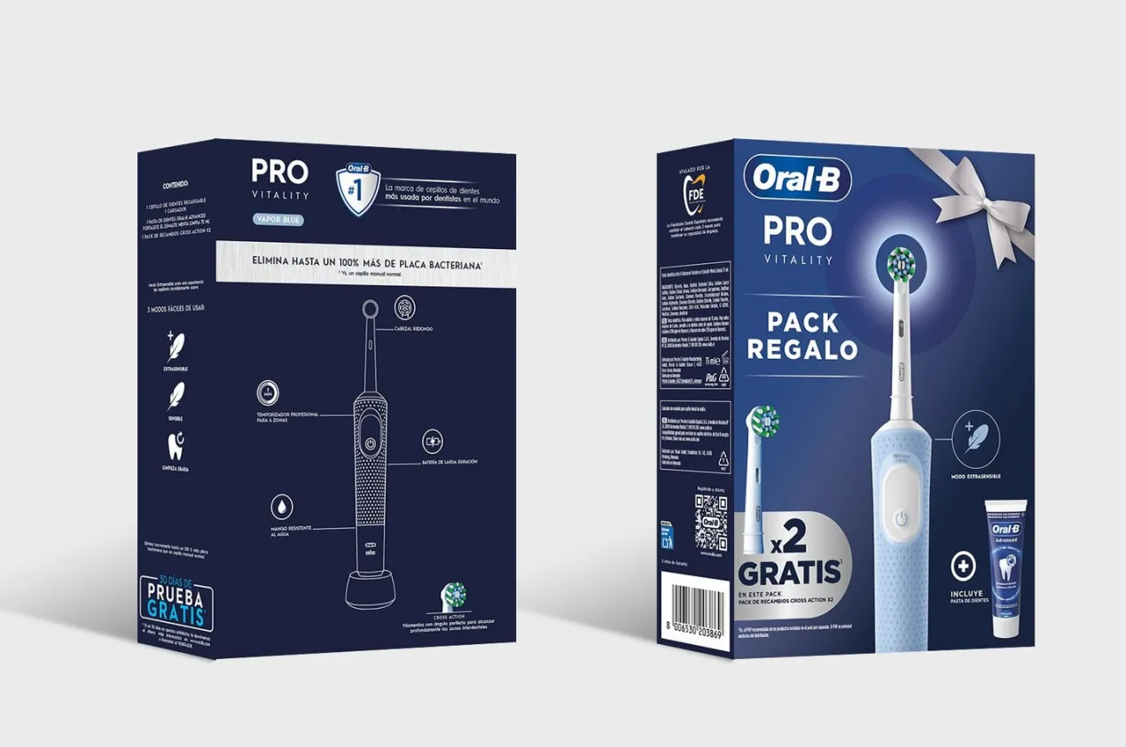 Pack Pro Vitality Cepillo de Dientes Eléctrico + Pasta Dentífrica Advanced + Recambios