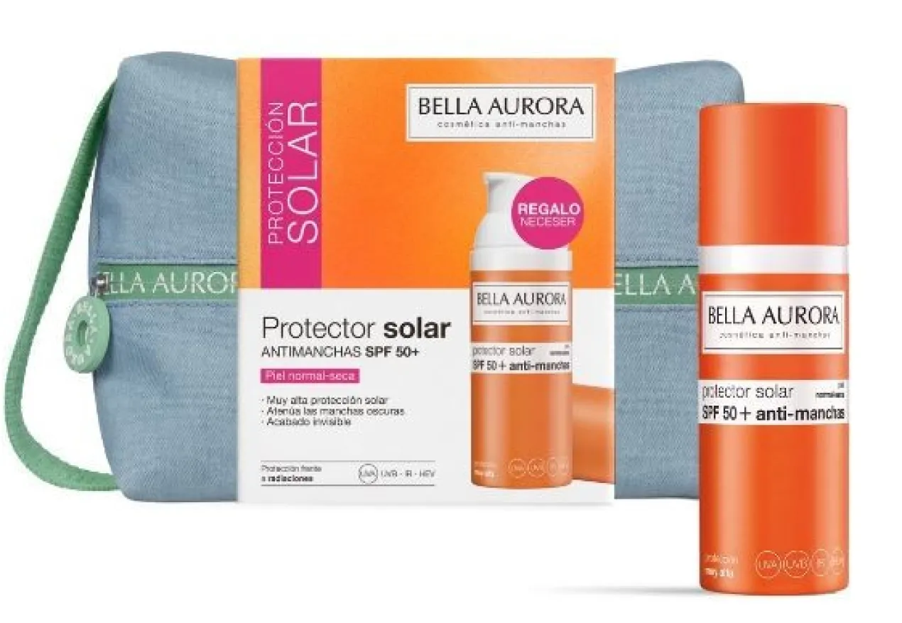 Pack Sun Fluido Solar SPF50 Piel Seca + Bolsa Jean