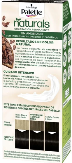 Palette Naturals Coloración Permanente Sin Amoniaco