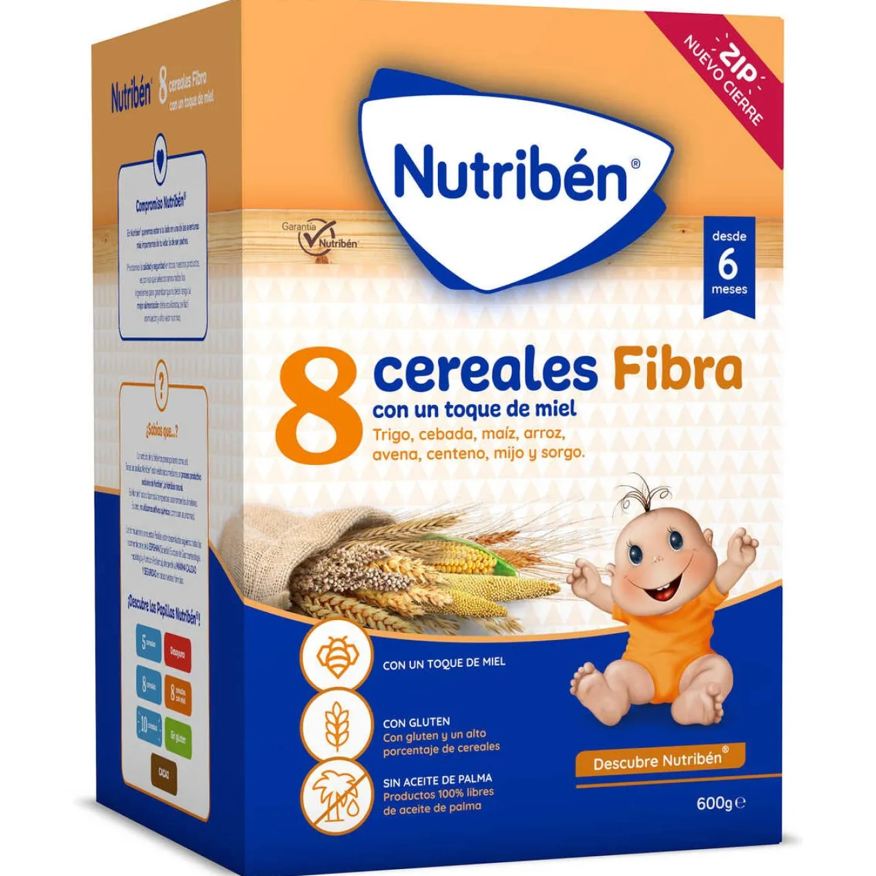 Papilla 8 Cereales con Miel Fibra