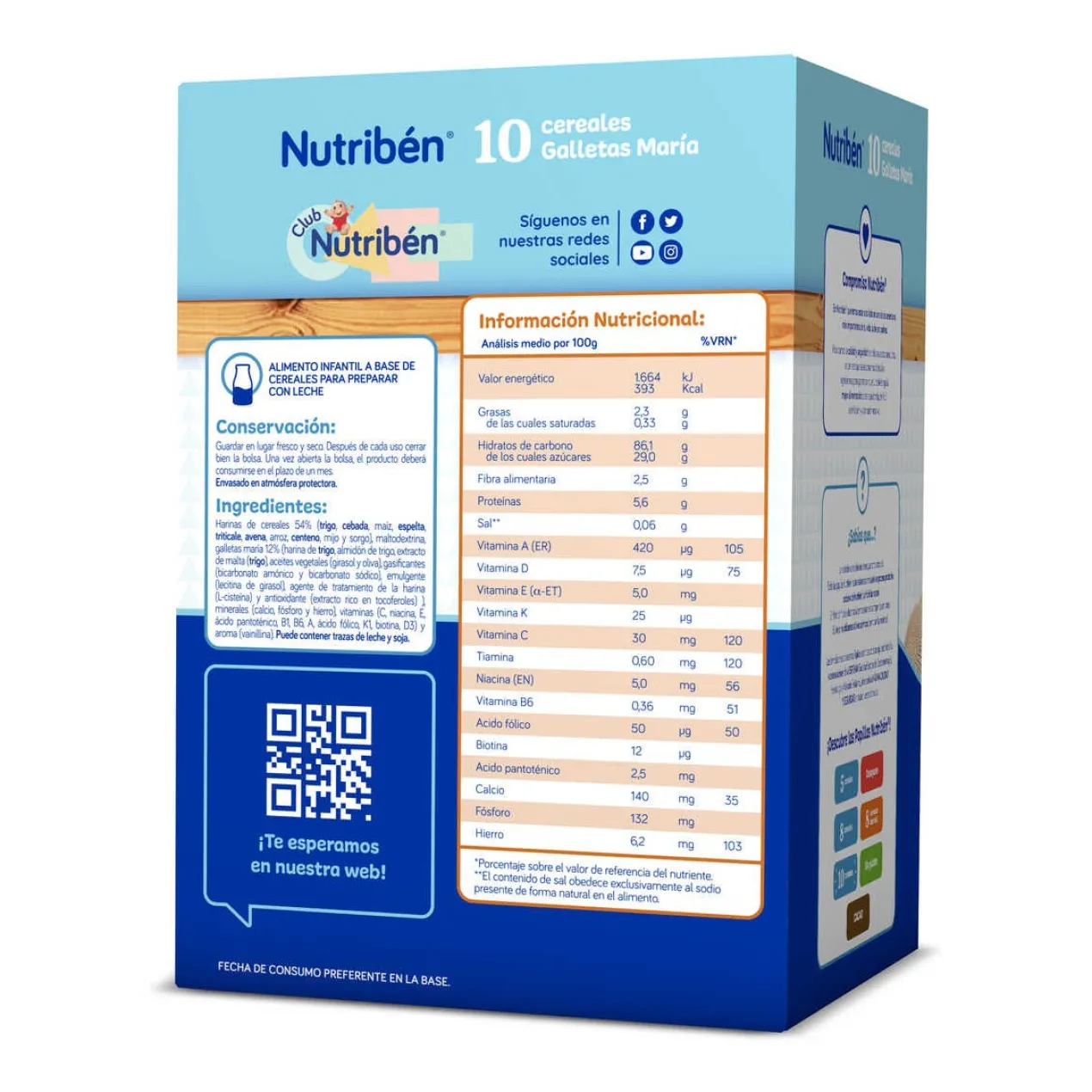 Papilla Instantánea de 10 cereales Y Galletas María