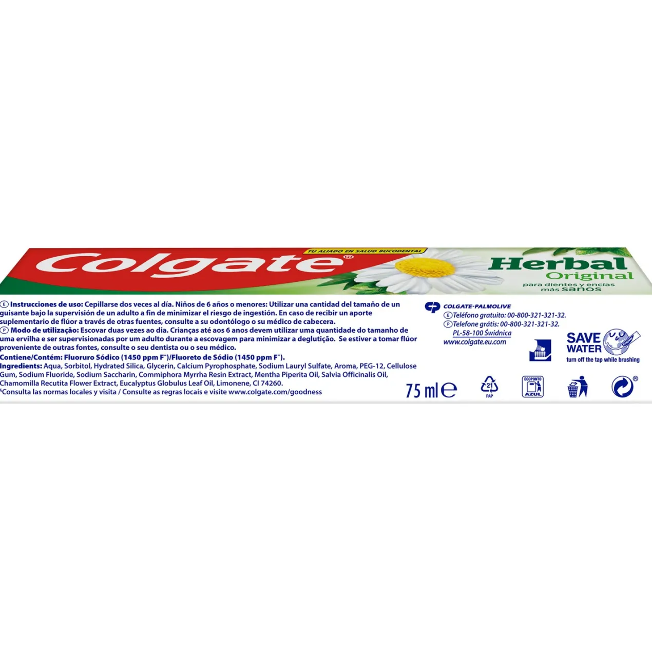 Pasta de dientes Herbal con Ingredientes Naturales