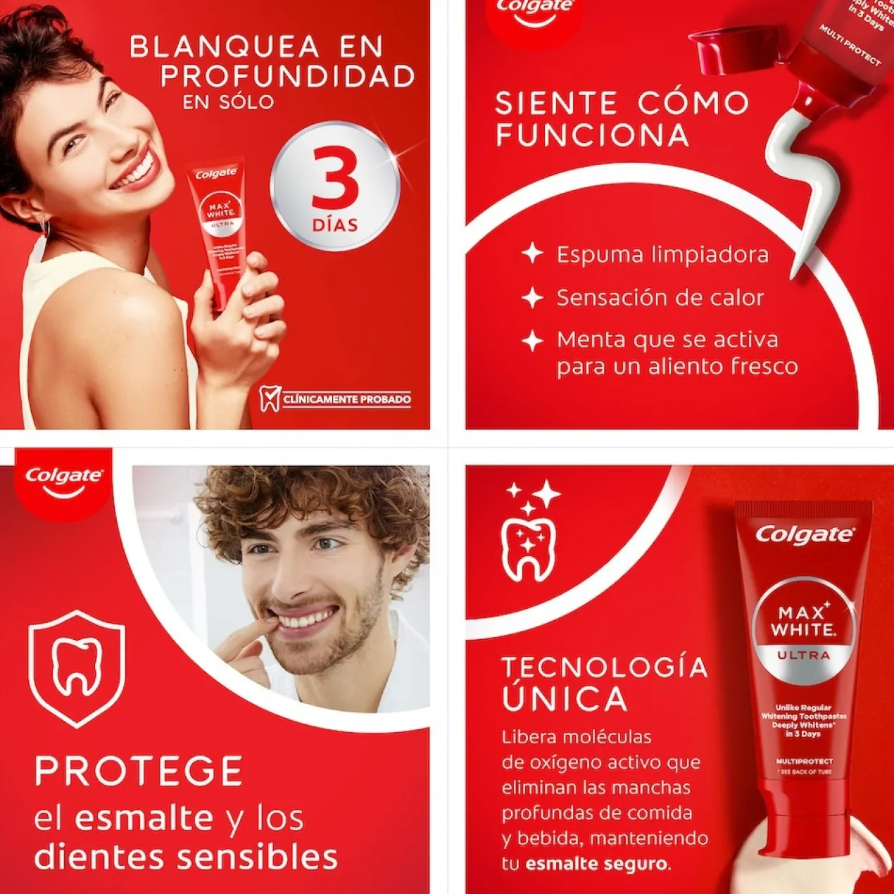 Pasta de Dientes Max White Ultra Multiprotect Blanqueadora