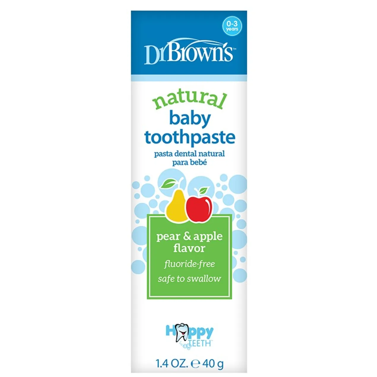 Pasta de Dientes Natural para Bebés Pera-Manzana