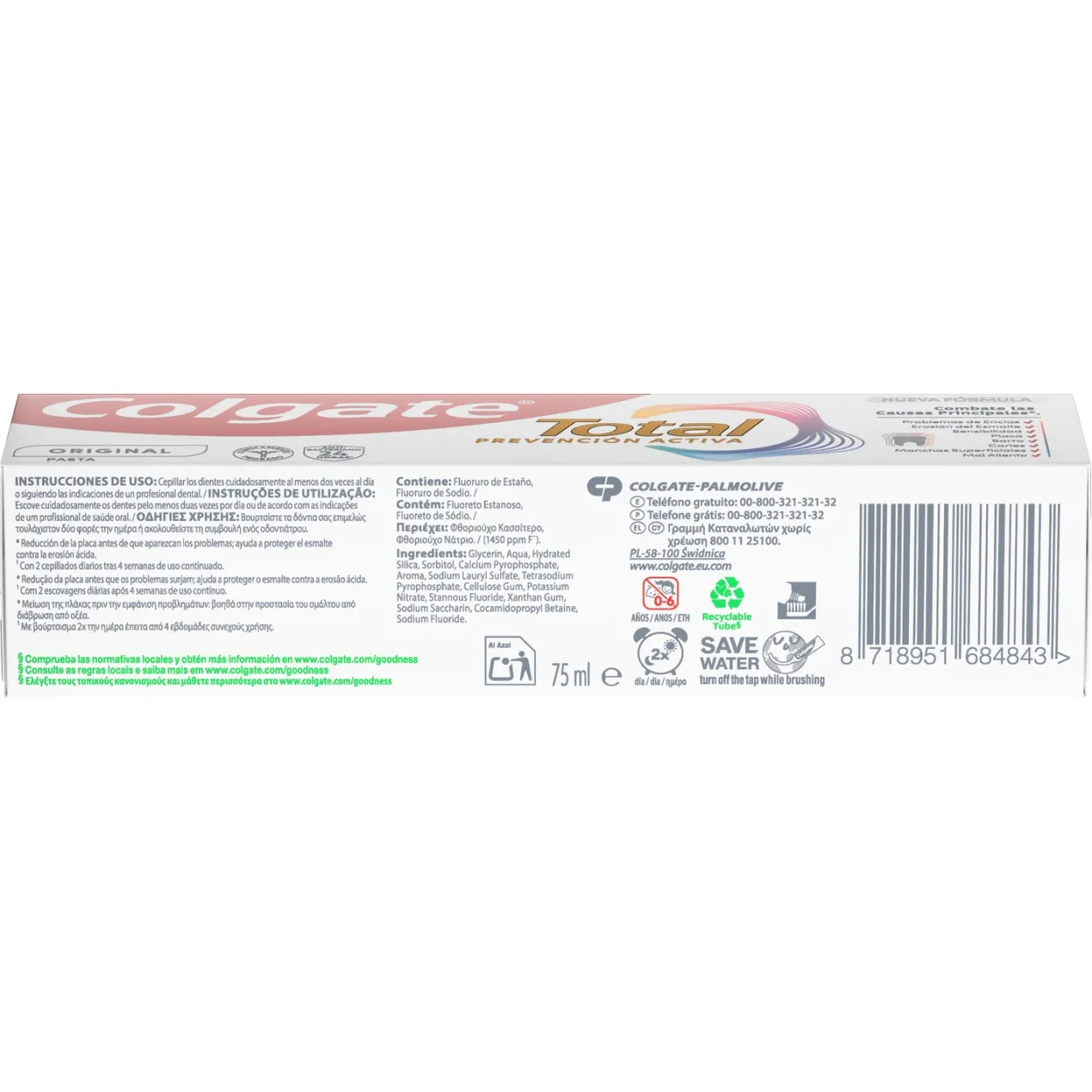 Pasta de Dientes Protección Completa Total Original