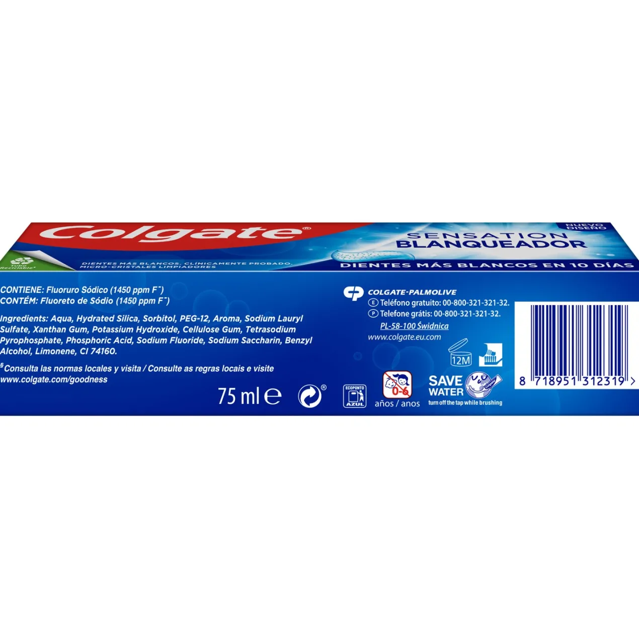 Pasta de Dientes Sensation Blanqueador