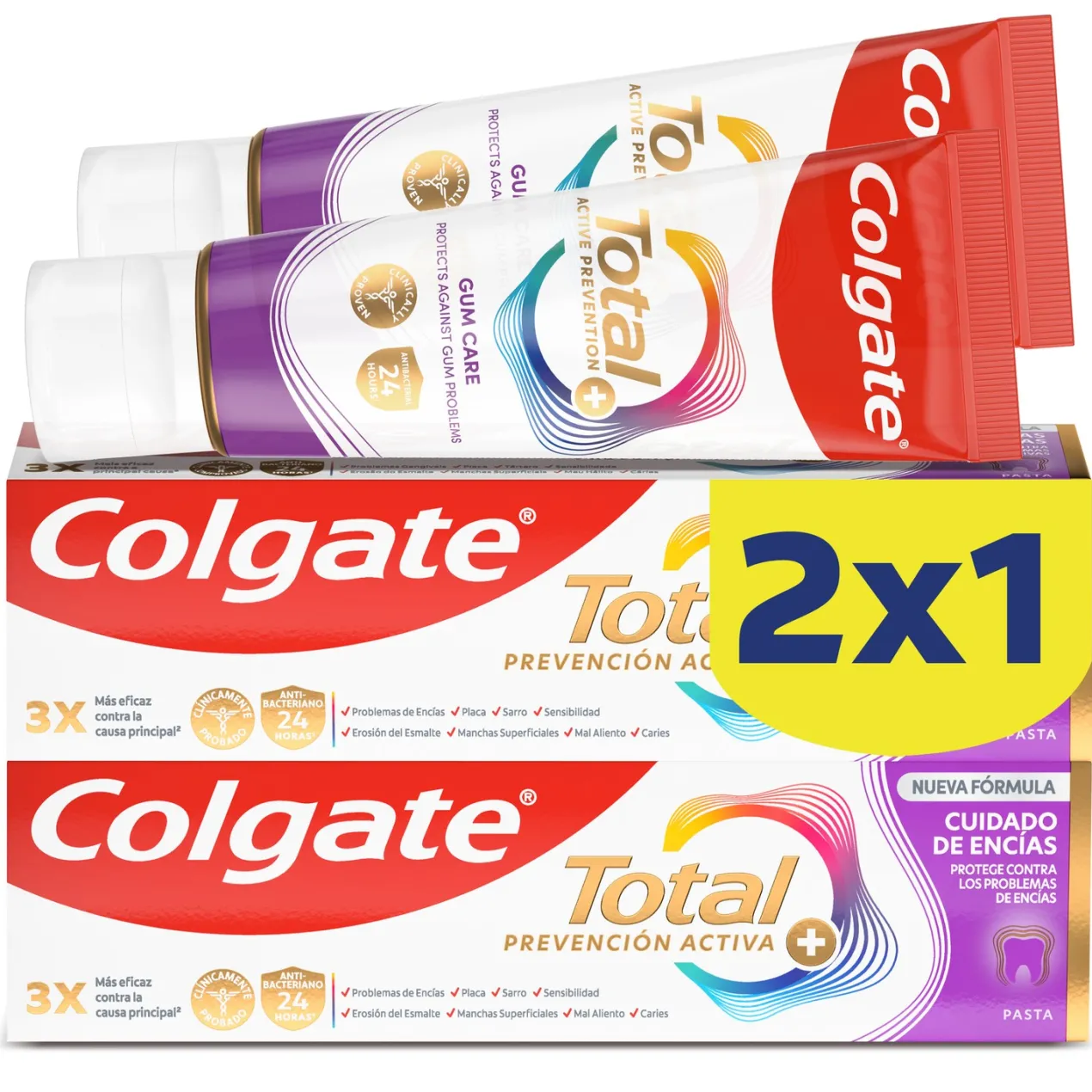 Pasta de Dientes Total Prevención Activa + Cuidado de Encías
