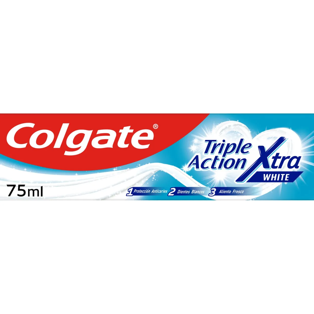 Pasta de dientes Triple Acción Extra White Anticaries y Dientes Blancos