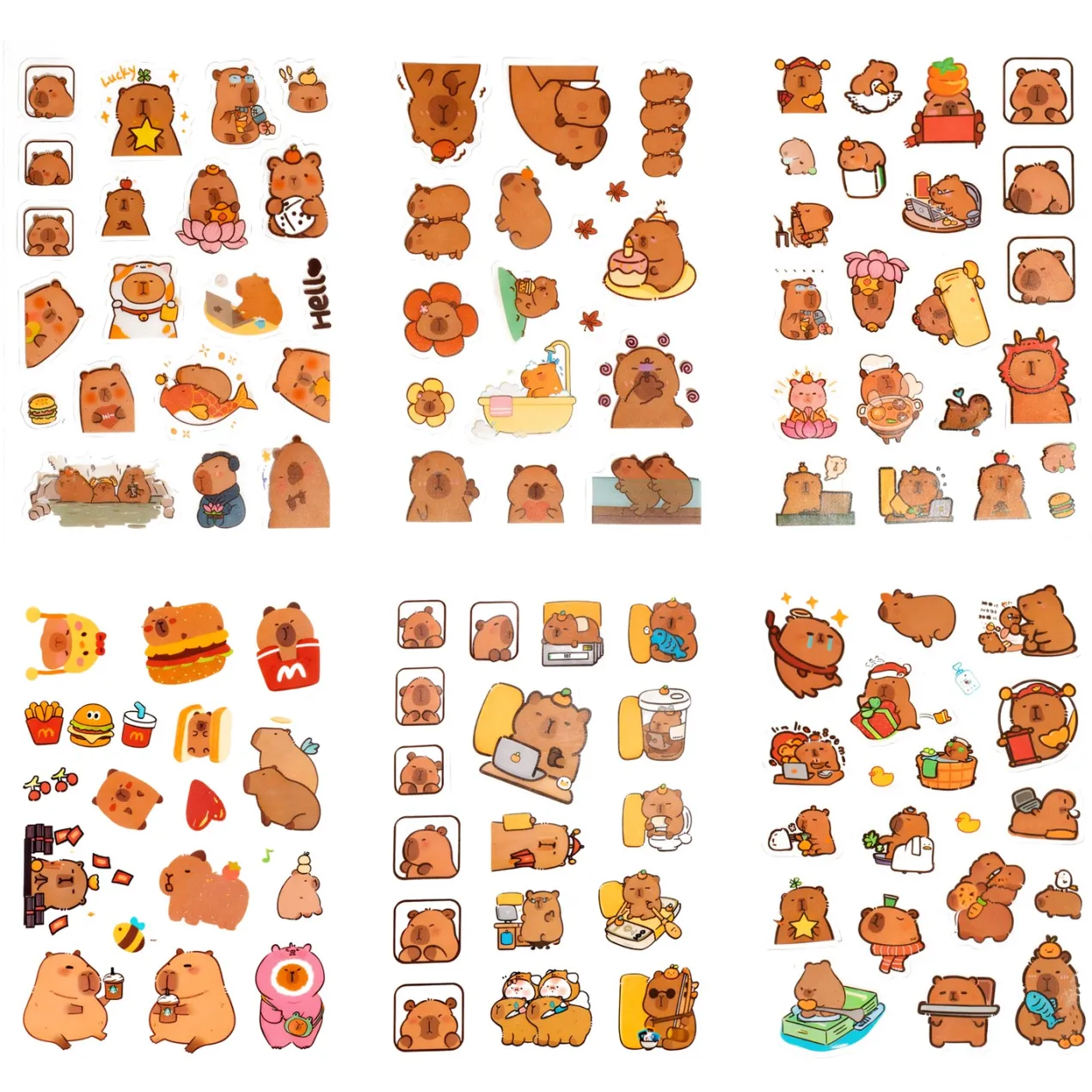 Pegatinas Capybara Sticker Set