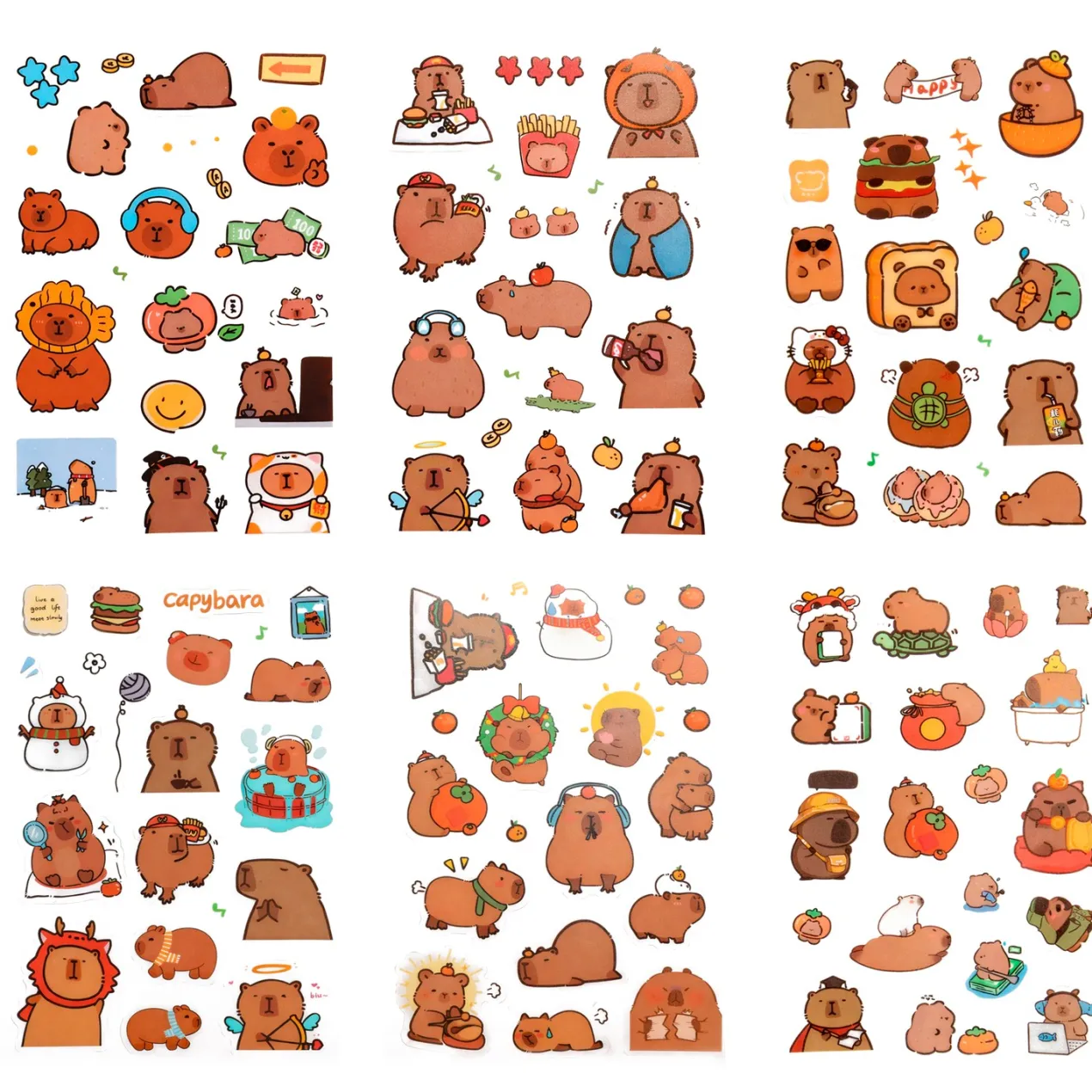 Pegatinas Capybara Sticker Set