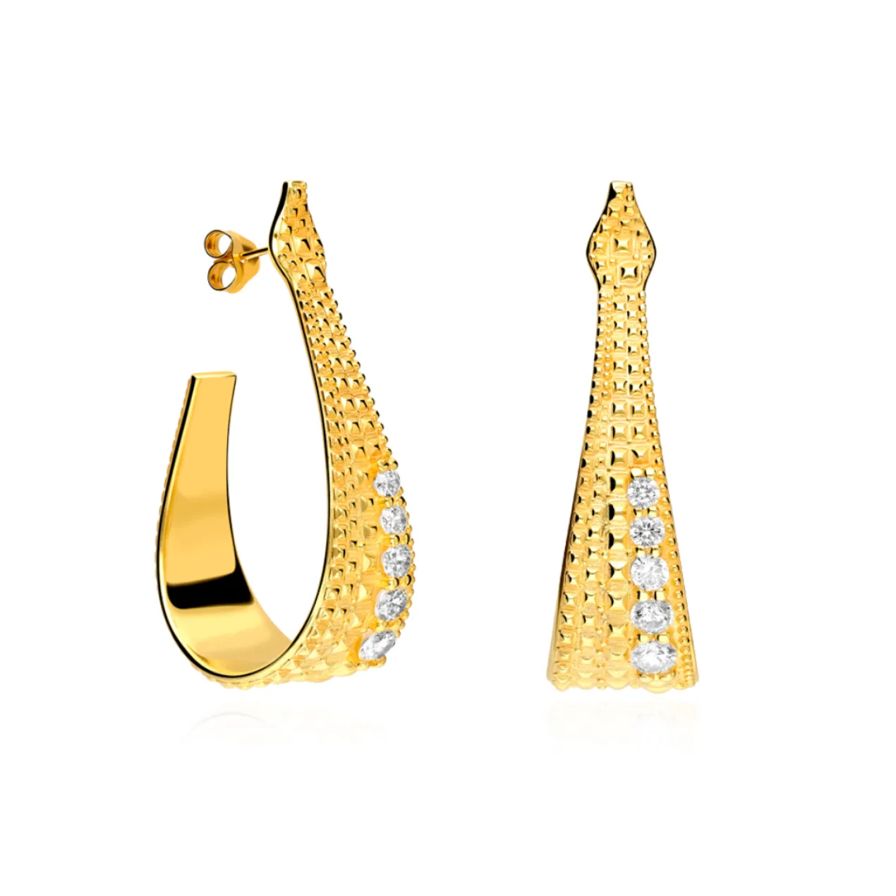 Pendientes Sakkara Plata de Ley / Recubrimiento oro 18K