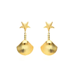 Pendientes Seris Plata de Ley / Recubrimiento oro 18K