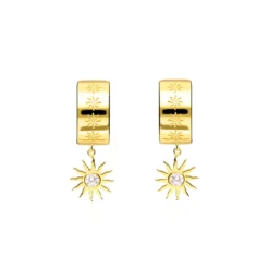 Pendientes Seth Plata de Ley / Recubrimiento oro 18K