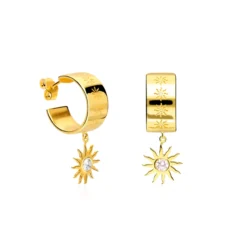 Pendientes Seth Plata de Ley / Recubrimiento oro 18K