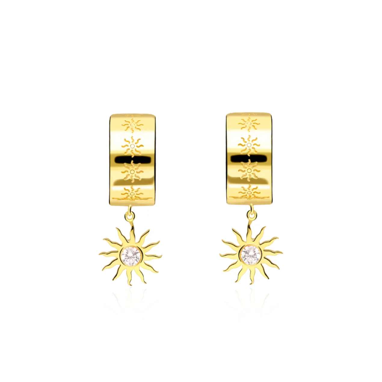 Pendientes Seth Plata de Ley / Recubrimiento oro 18K