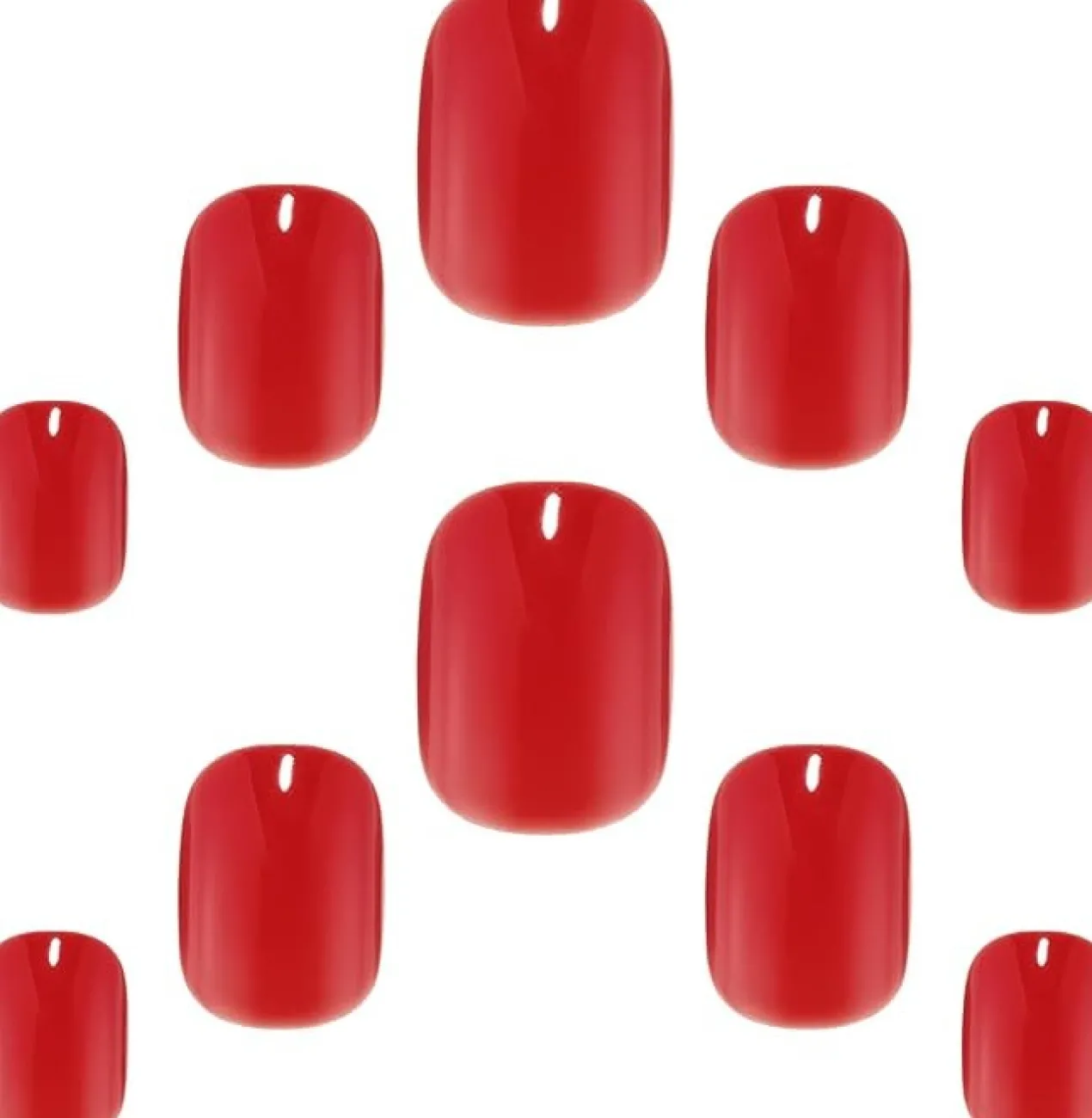 Petite Gel Finish Bitten Strawberry Uñas Postizas
