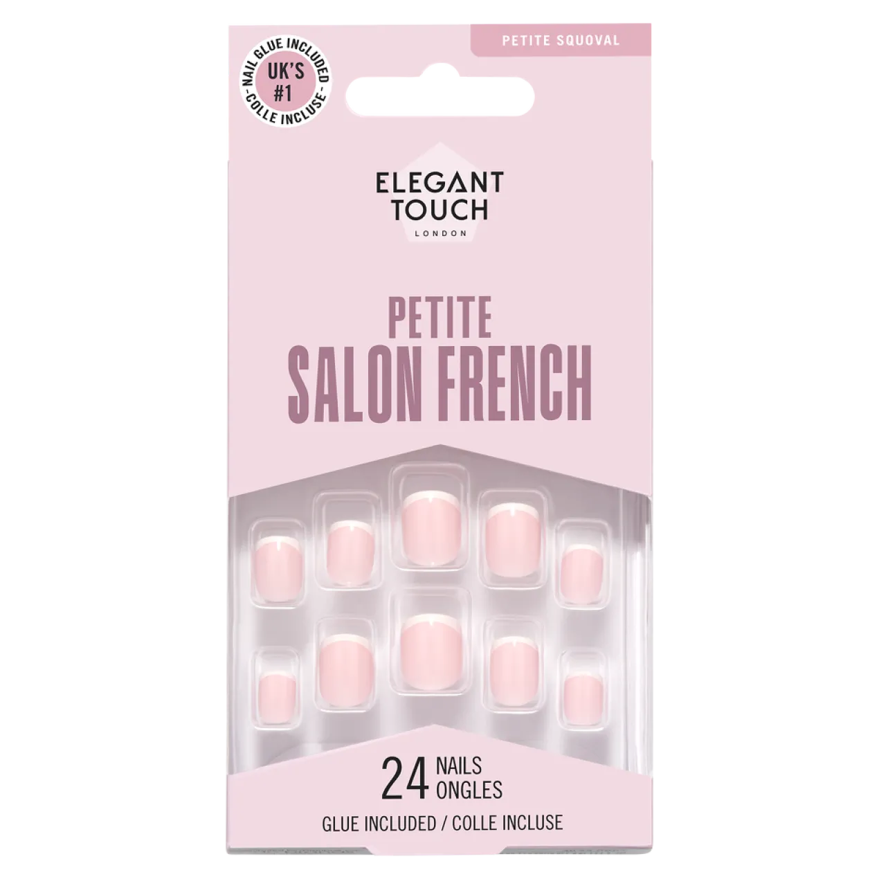 Petite Gel Finish French 154 Uñas Postizas
