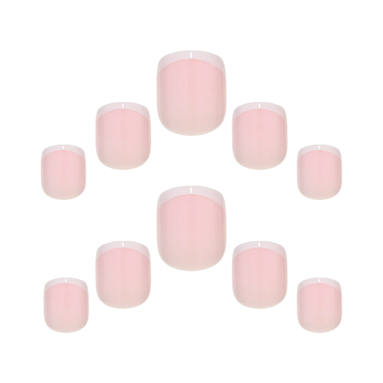 Petite Gel Finish French 154 Uñas Postizas
