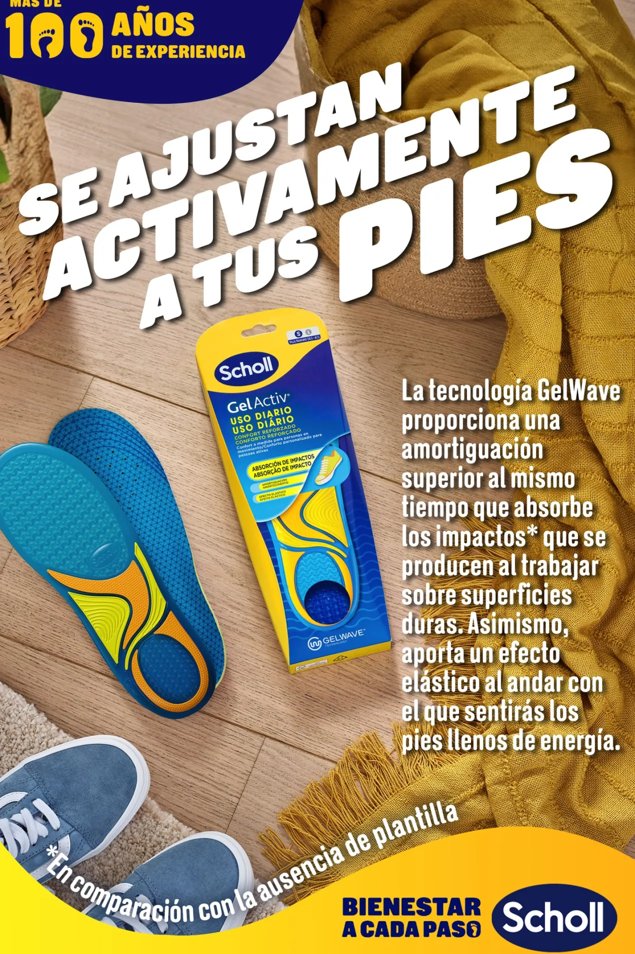 Plantillas Gel Activ Uso Diario Mujer
