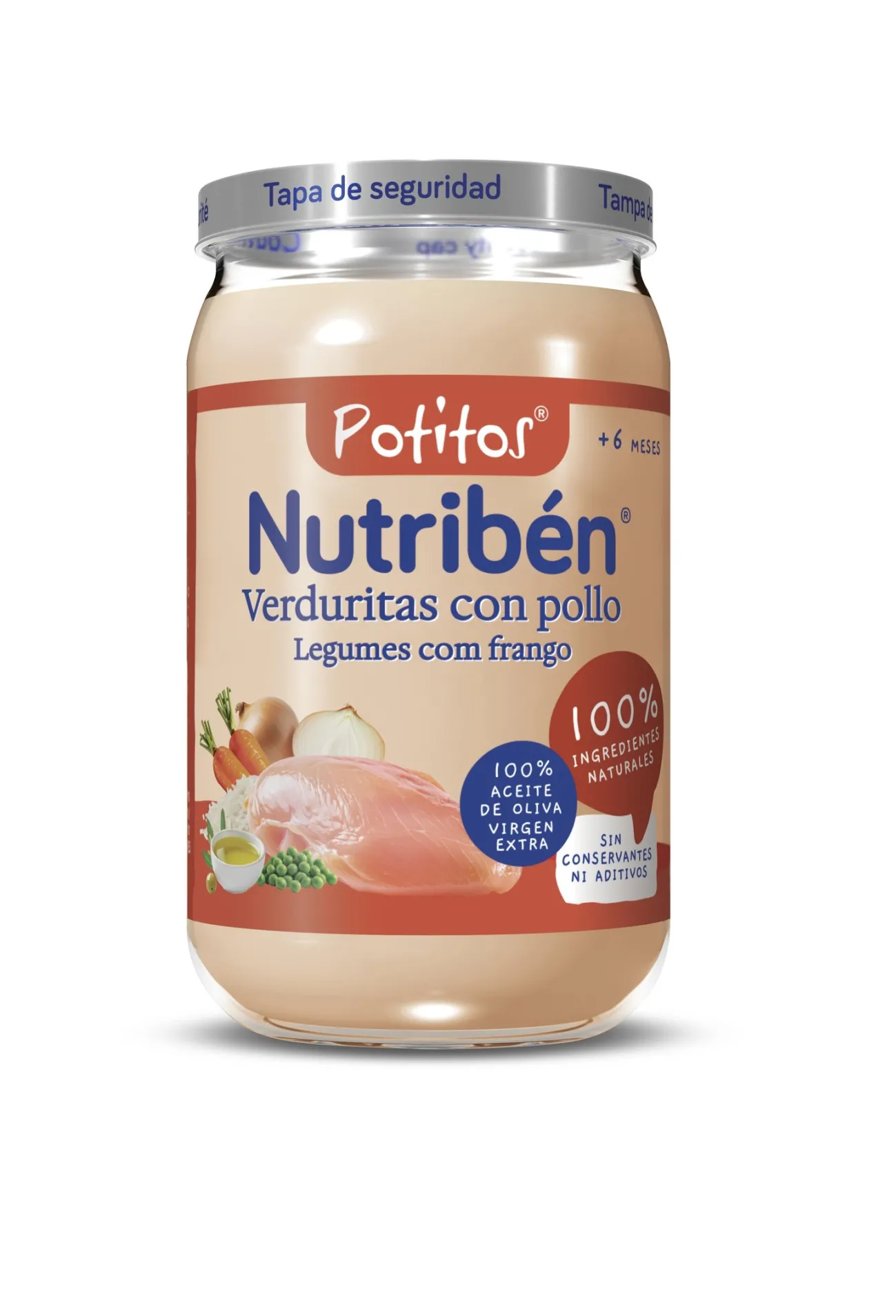Potito Pollo con Guisantes y Zanahoria