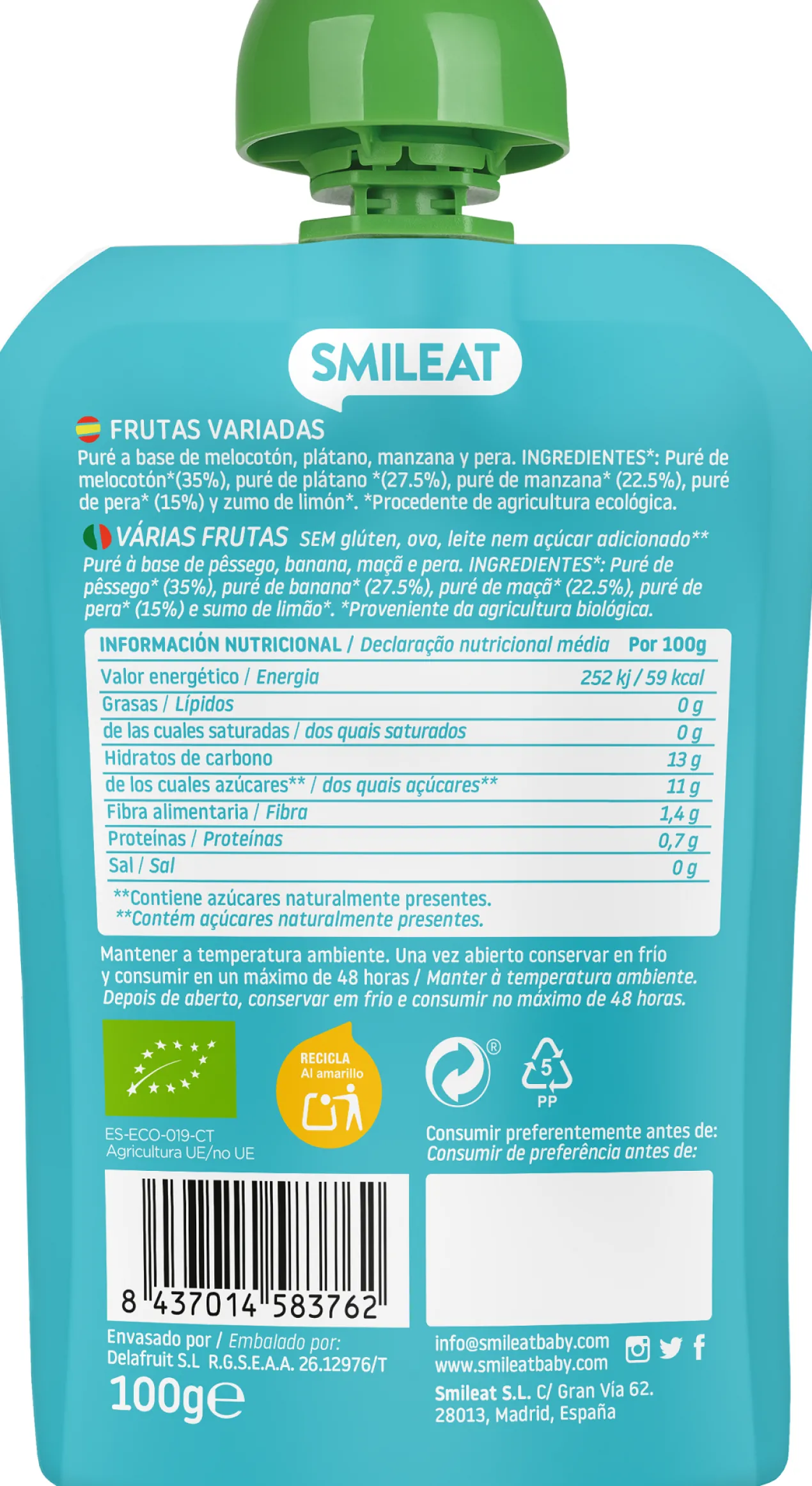 Pouch de Frutas Variadas