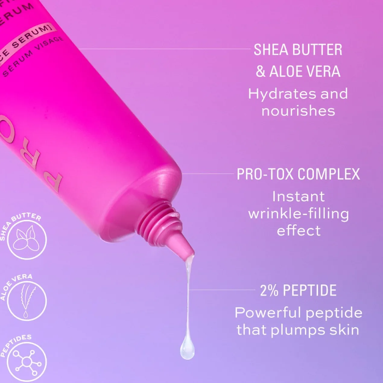 Pro Miracle Pro-Tox Sérum Facial Reparador y Rellenador de Líneas