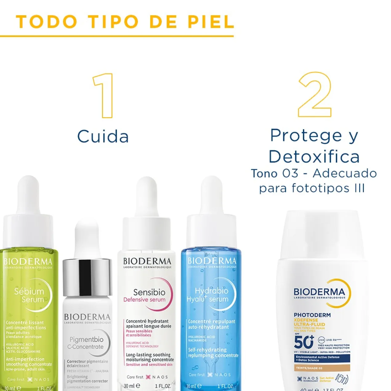 Protector Solar con Color Photoderm XDefense Ultra Fluid SPF 50+ Tono 03