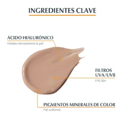 Protector Solar Facial Antienvejecimiento con Color Tono Medio SPF 50+