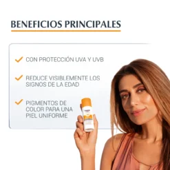 Protector Solar Facial Antienvejecimiento con Color Tono Medio SPF 50+