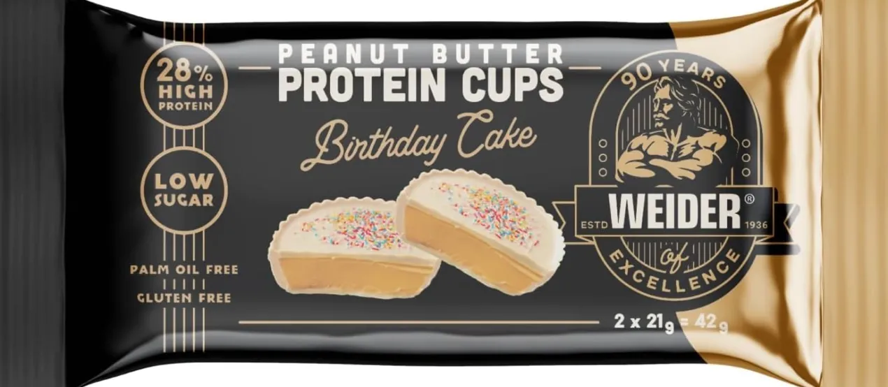 Protein Peanut Butter Cup Birthay Cake