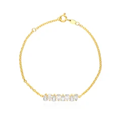 Pulsera Nun Plata de Ley / Recubrimiento oro 18K