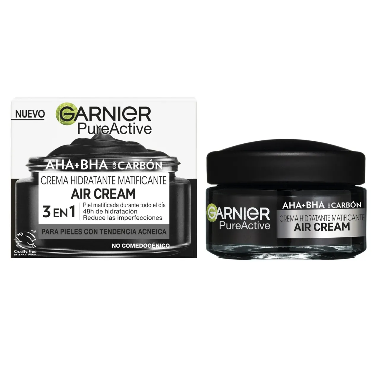 Pure Active Crema Hidratante Matificante con AHA + BHA con Carbón