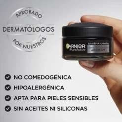 Pure Active Crema Hidratante Matificante con AHA + BHA con Carbón