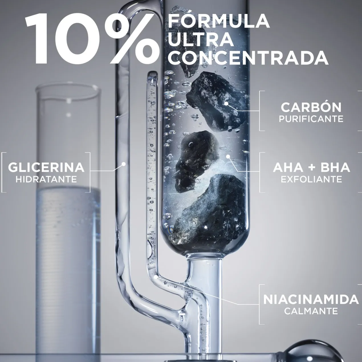 Pure Active Crema Hidratante Matificante con AHA + BHA con Carbón