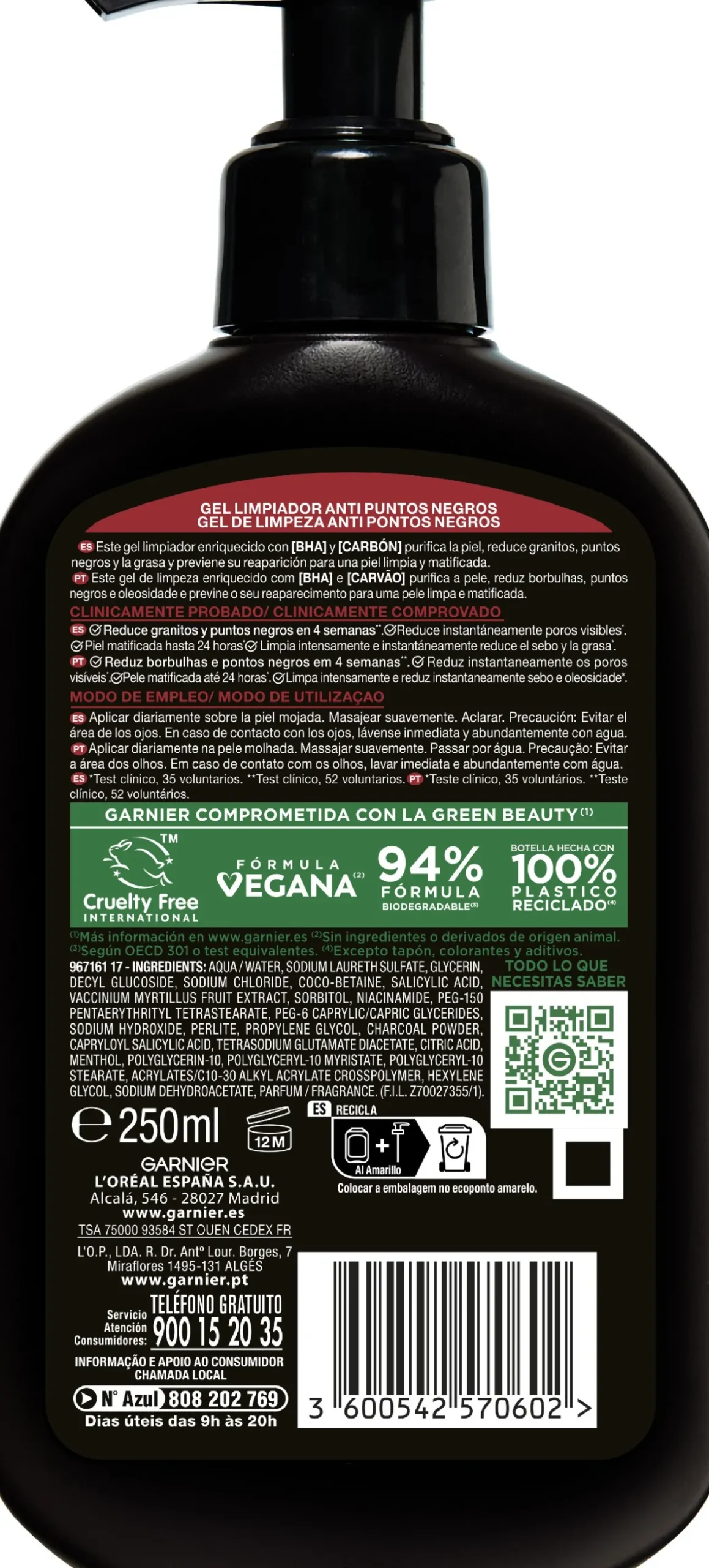 Pure Active Gel Carbon Anti puntos Negros