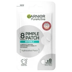Pure Active Pimple Patch Invisible 8h Parche con Tecnología Hidrocoloide con BHA para Granitos
