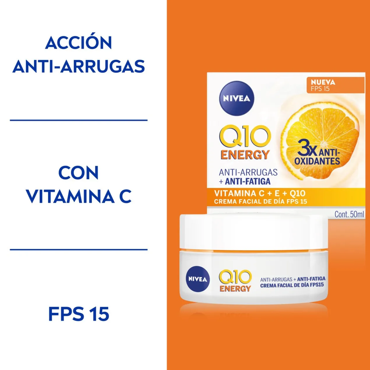 Q10 Energy Antiarrugas Crema de Día Energizante FP15