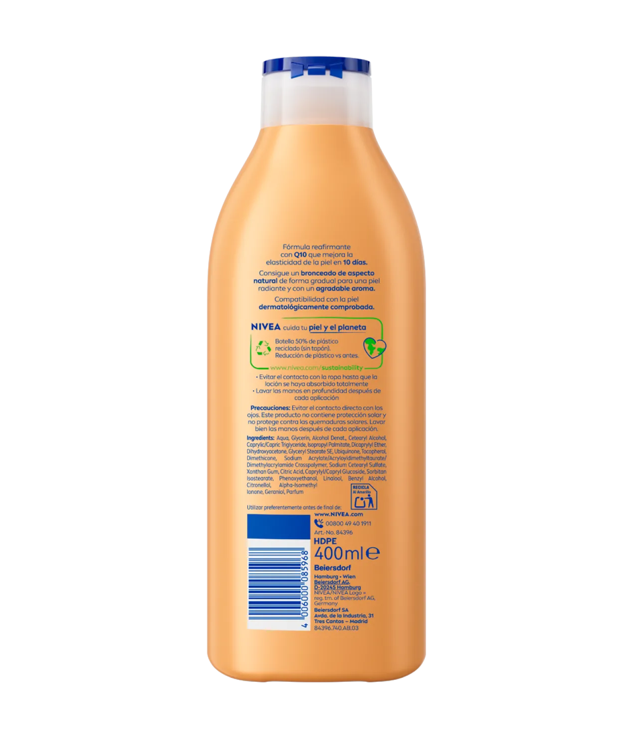Q10 Loción Corporal Reafirmante y Autobronceadora