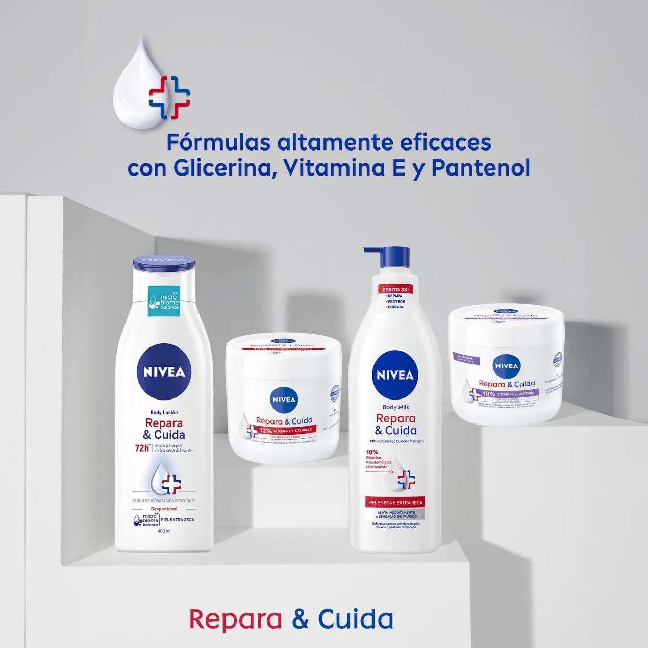 Repara & Cuida Glicerina y Vitamina E Crema corporal Hidratante